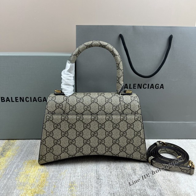 Balenciaga×GUCCI聯名專櫃爆款s沙漏包 巴黎世家原單手提肩背包 8895聯名 fyj1242